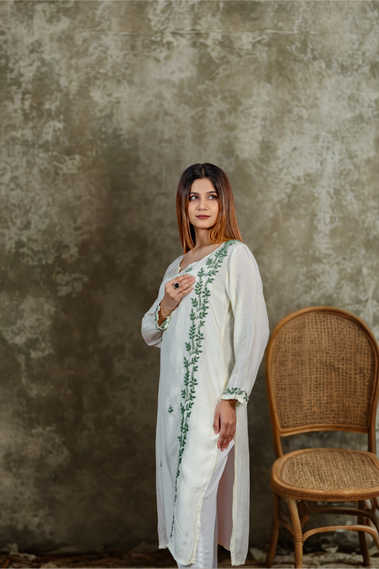 Sehar Chikankari Pure Muslin Kurti