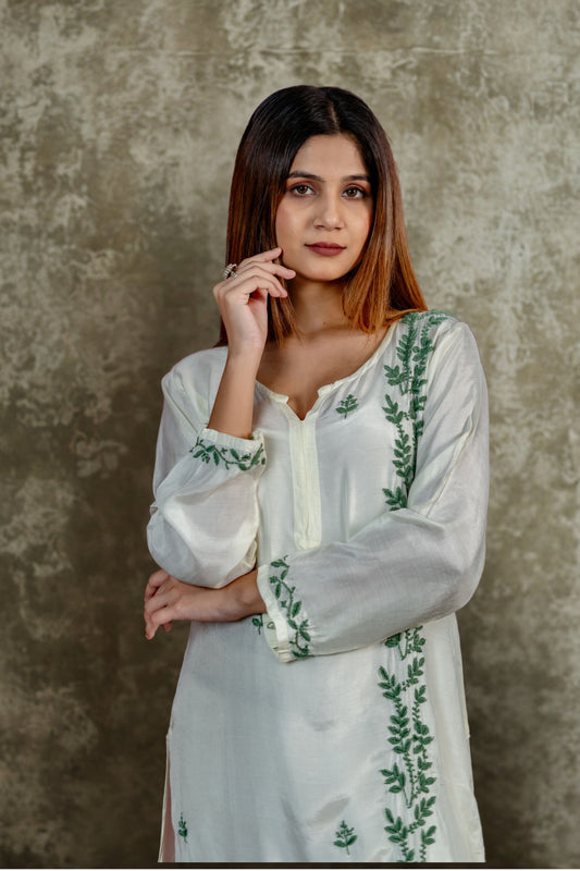 Sehar Chikankari Pure Muslin Kurti