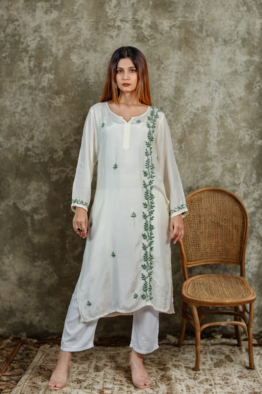 Sehar Chikankari Pure Muslin Kurti