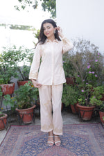 Inayat Cotton Linen Soft Ivory Co-ord Set