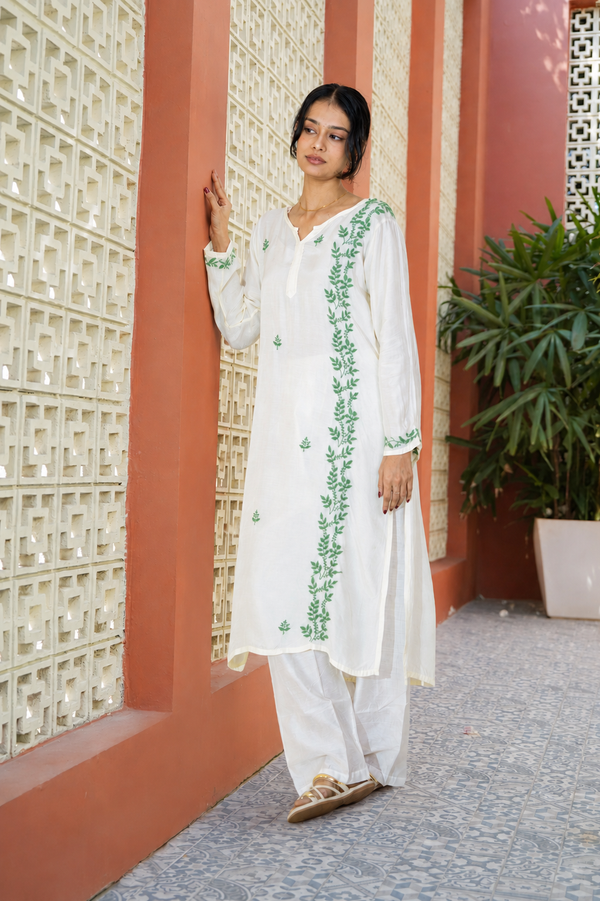 Sehar Chikankari Pure Muslin Kurti