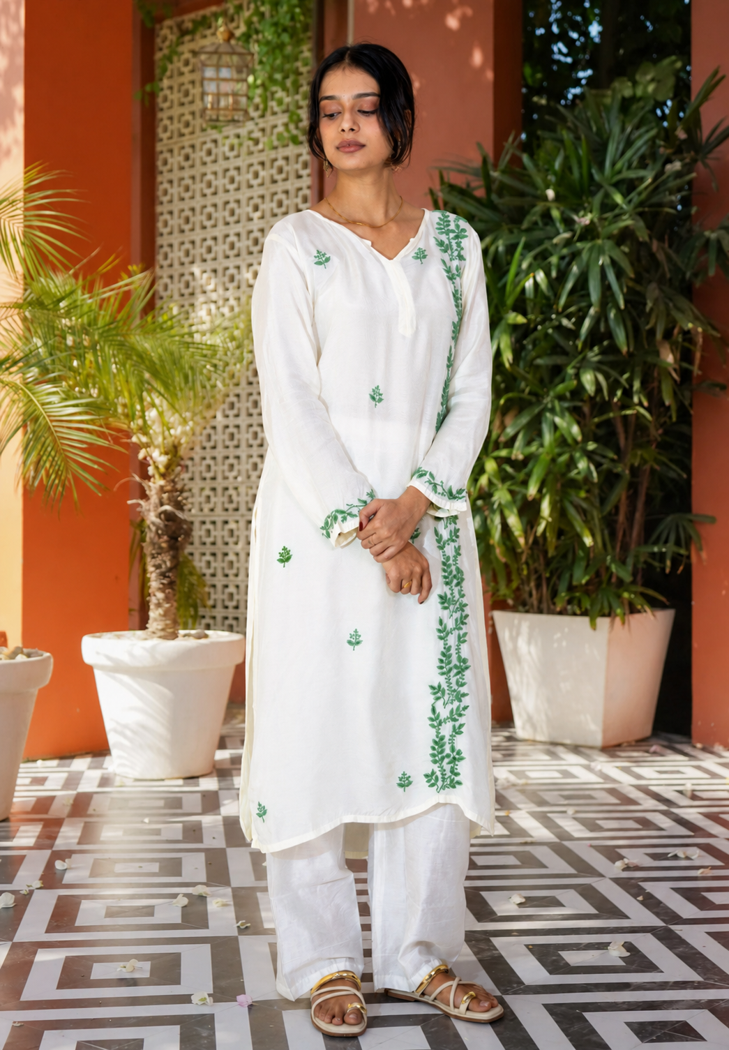 Sehar Chikankari Pure Muslin Kurti