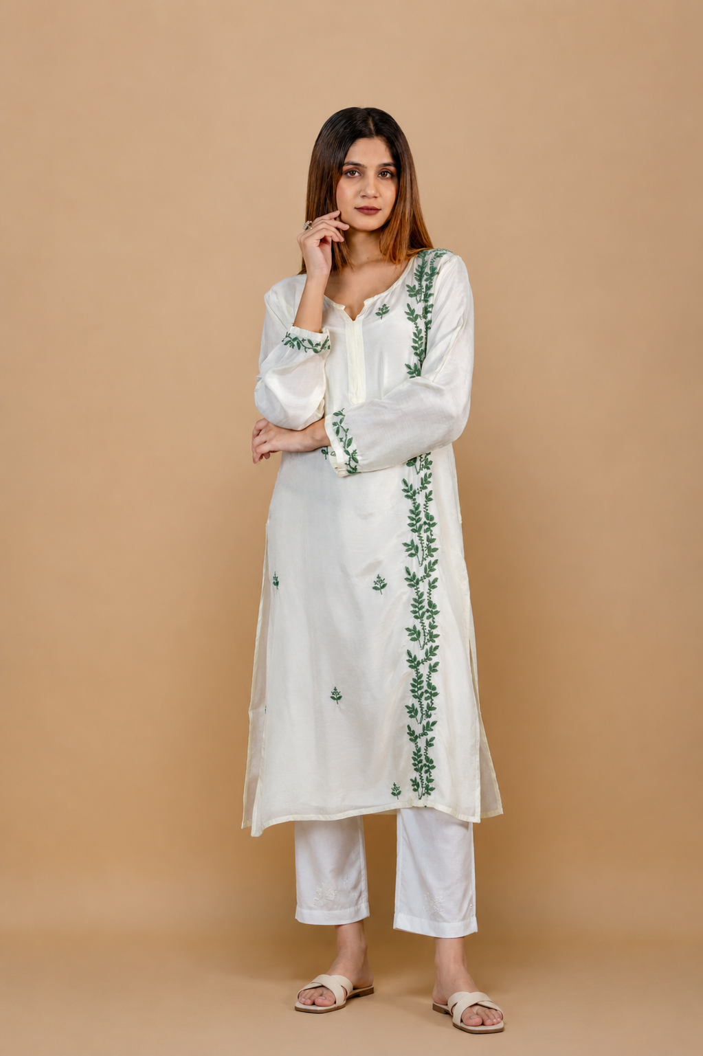Sehar Chikankari Pure Muslin Kurti