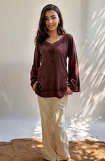 Zeenat Modal Cocoa Brown Short Kurti