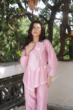 Gulzar Chanderi Blush Pink Co-ord Set