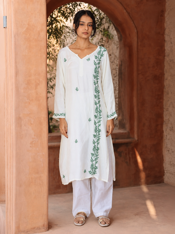 Sehar Chikankari Pure Muslin Kurti